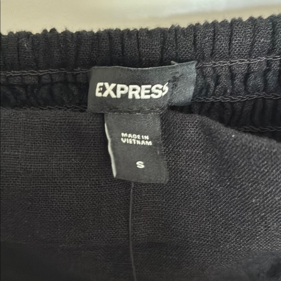 Express Black Ruched Mini Sundress Spaghetti Strap - Picture 4 of 6